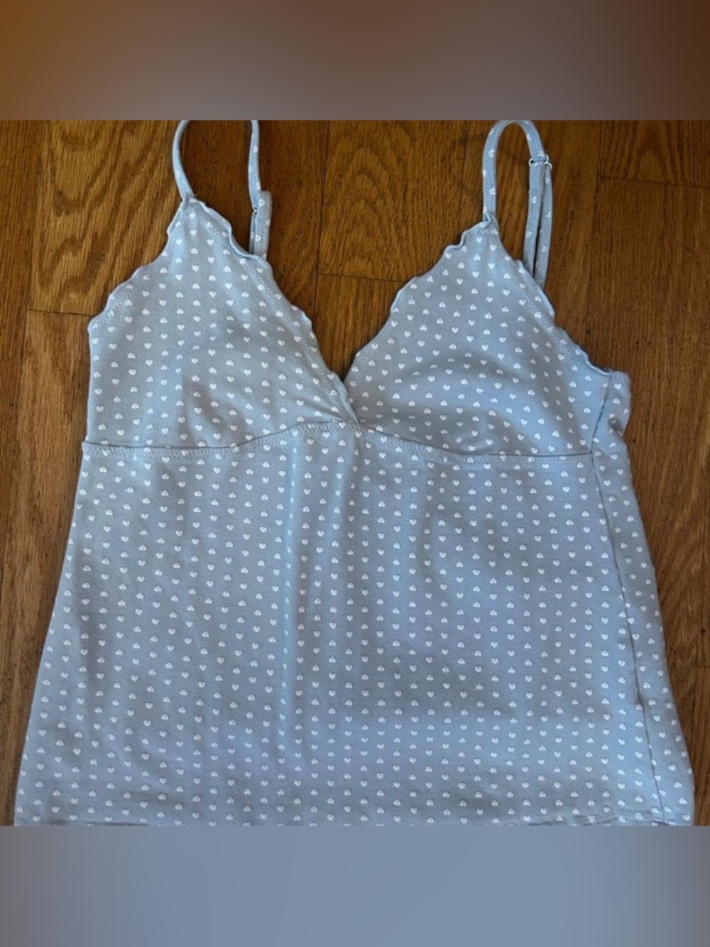 brandy melville rare blue heart tank